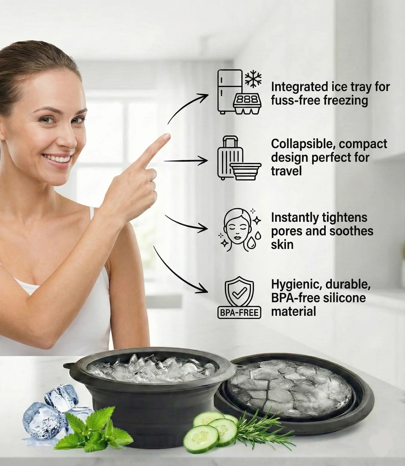 Silicone Face Ice Bowl